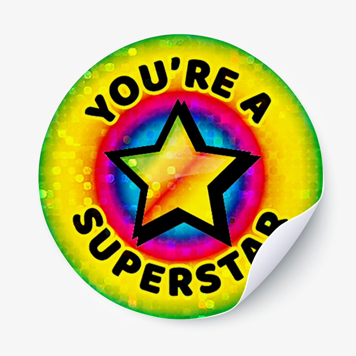 Holographic Assorted Praise Stickers - 37mm