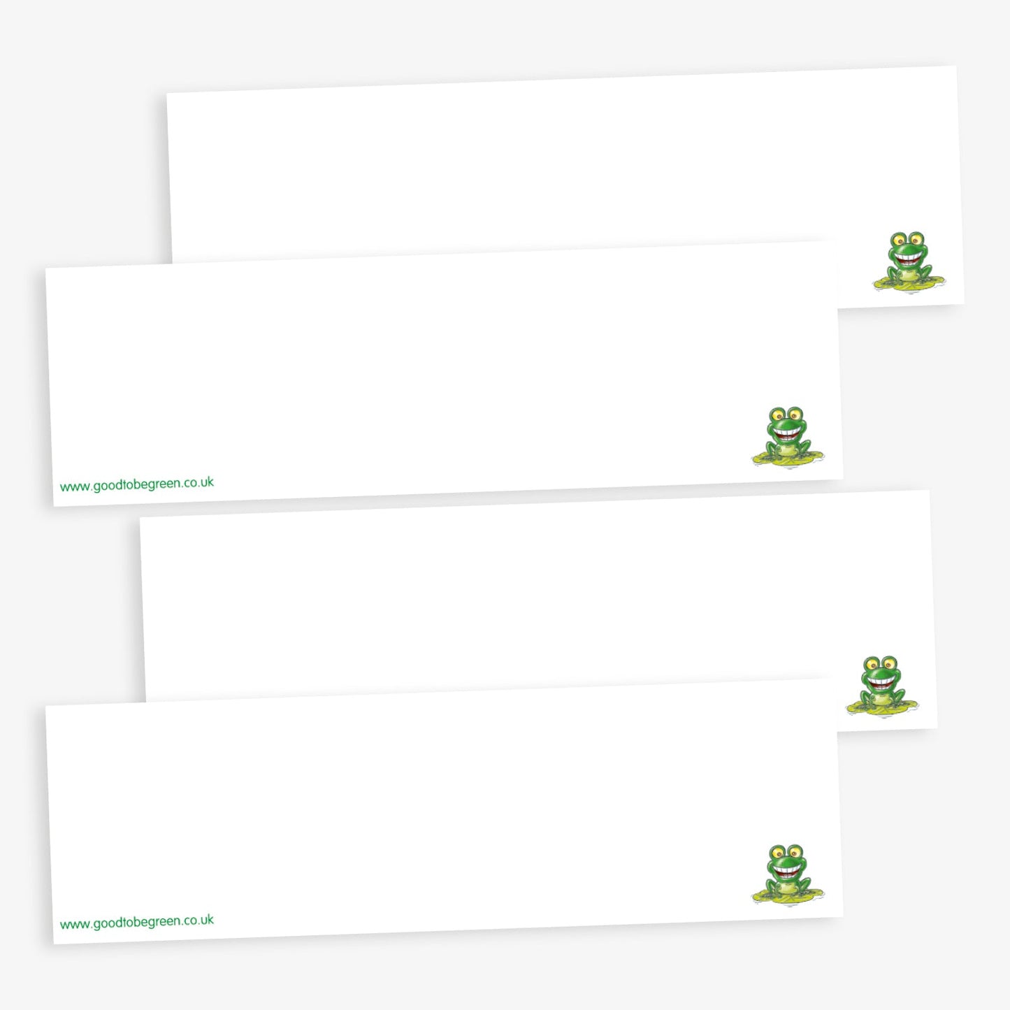 Replacement name cards with a frog in the corner - for use with the Good to be Green Behaviour Management scheme.