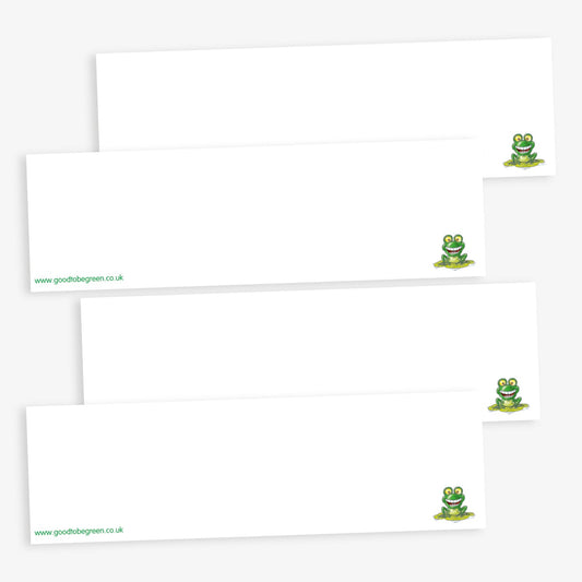 Replacement name cards with a frog in the corner - for use with the Good to be Green Behaviour Management scheme.