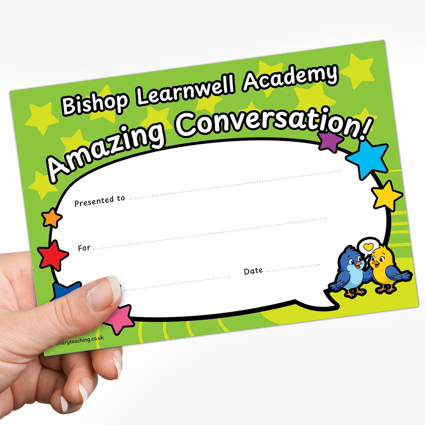 Personalised Oracy Certificate - A5