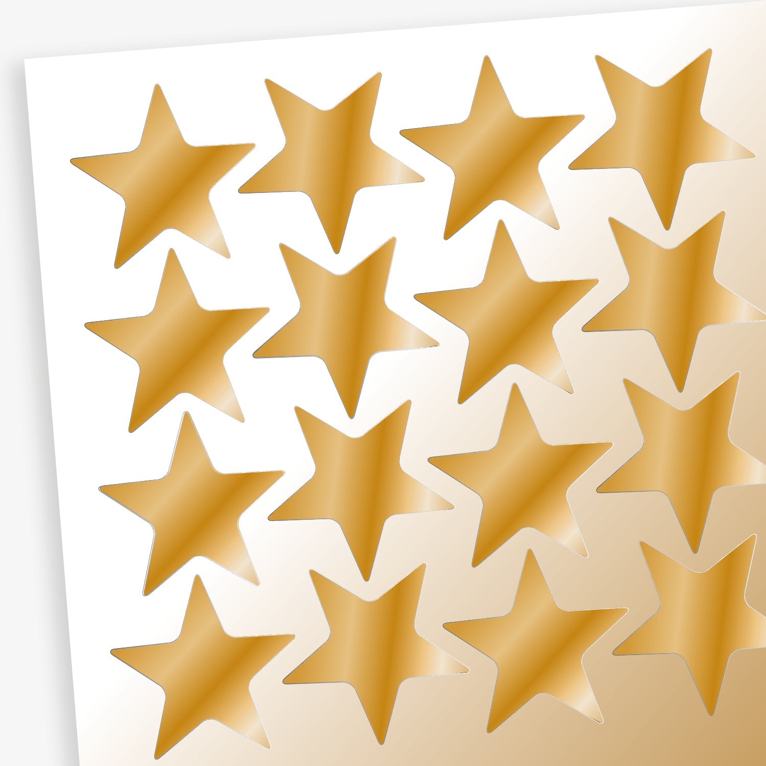 A sheet of 140 metallic bronze star stickers.  20mm in size.