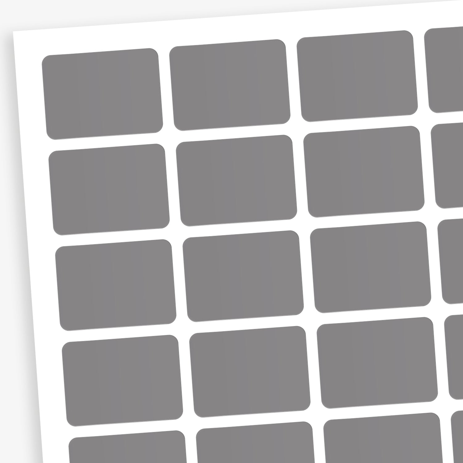 Grey labels designed primarily for colour coding books in a library.  Each sticker measures 22mm x 16mm 