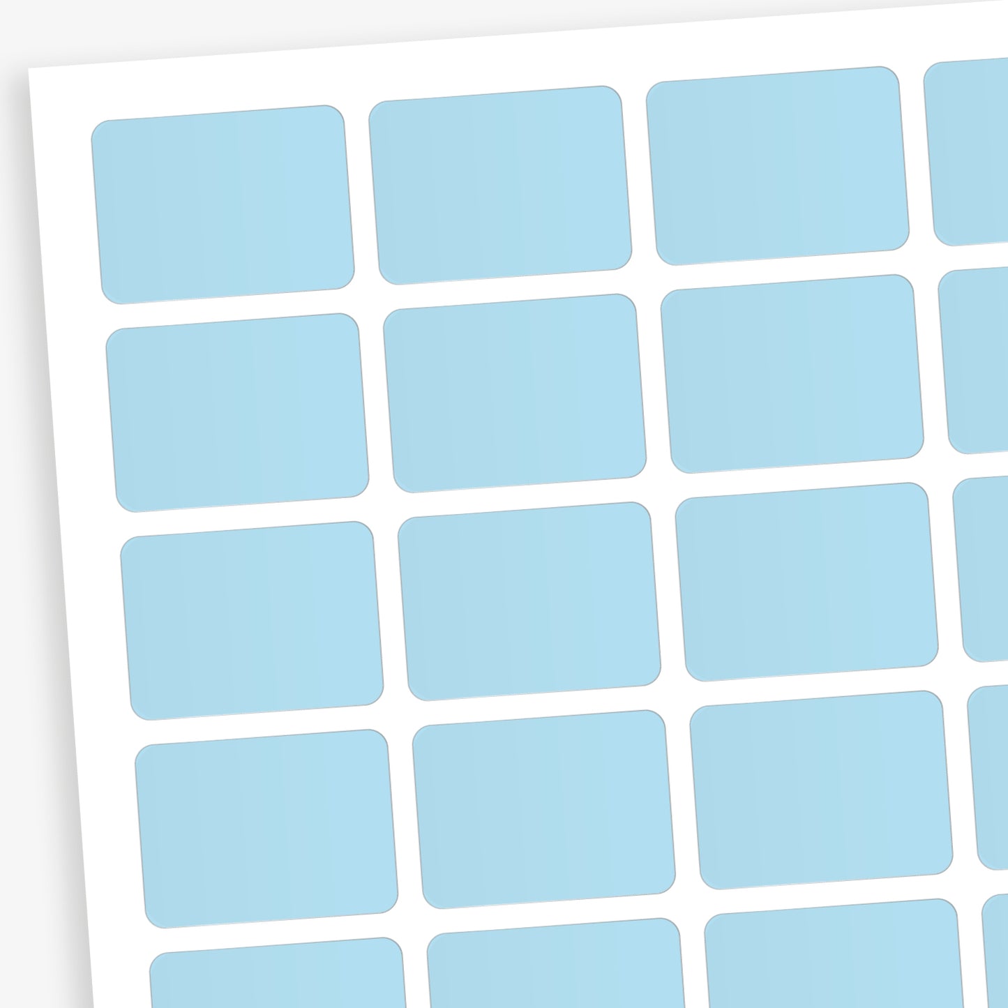 Pale blue labels designed primarily for colour coding books in a library.  Each sticker measures 22mm x 16mm 