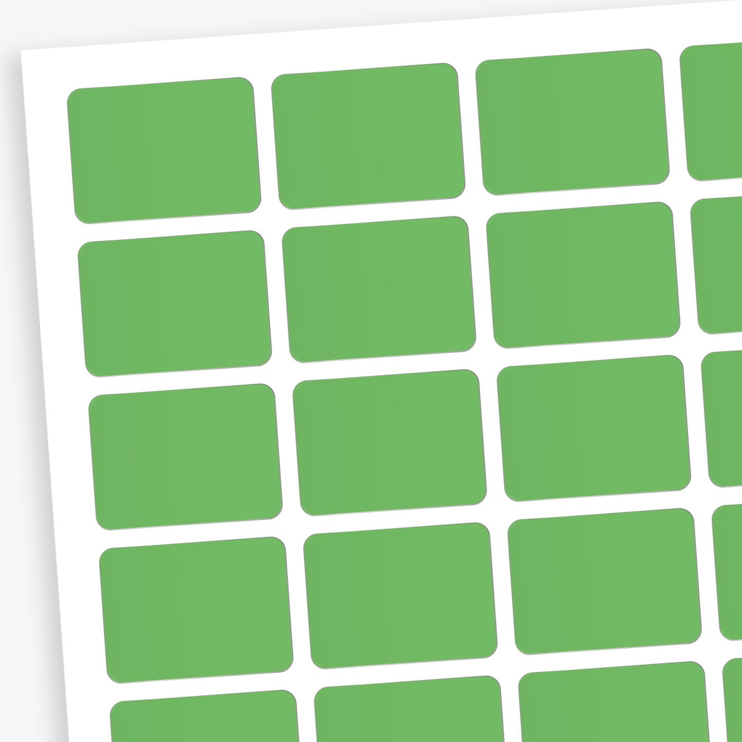 Pale green labels designed primarily for colour coding books in a library.  Each sticker measures 22mm x 16mm 
