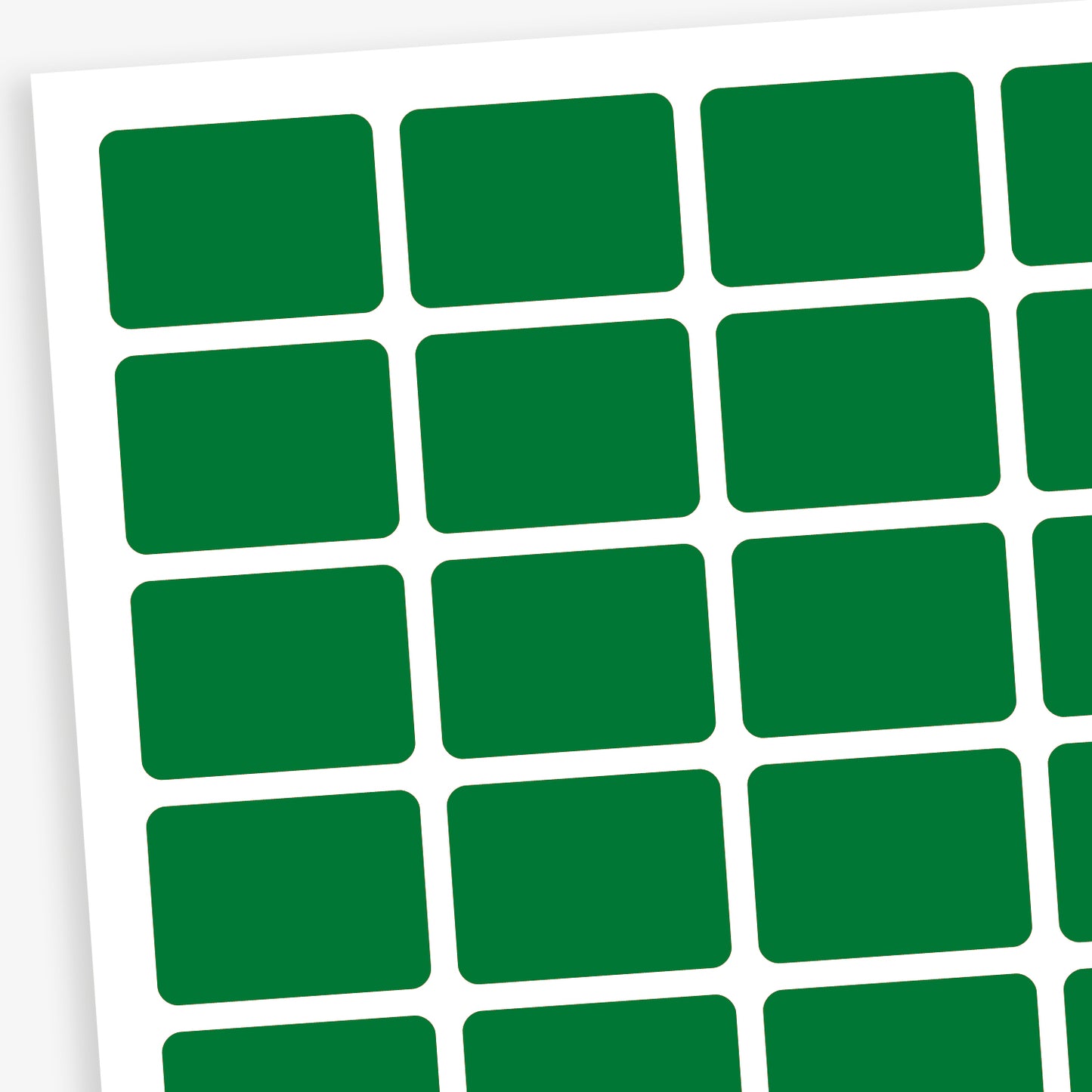 Forest green labels designed primarily for colour coding books in a library.  Each sticker measures 22mm x 16mm 